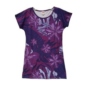 Hula Bay Tropical Floral Purple Dress